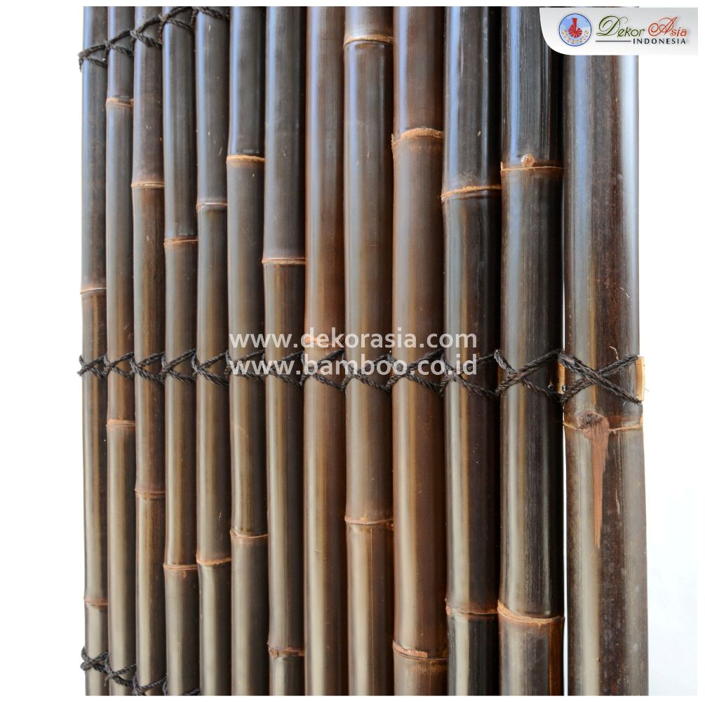 High Quality Black Bamboo Half Bamboo Panels, Bamboo Screen A sturdy black bamboo garden fence - Image 3