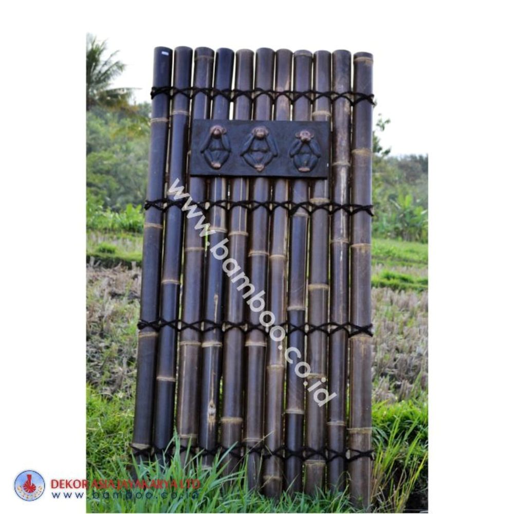 Black Bamboo Half Raft Panel - Bamboo Panels, Bamboo Screen, Bamboo Screens